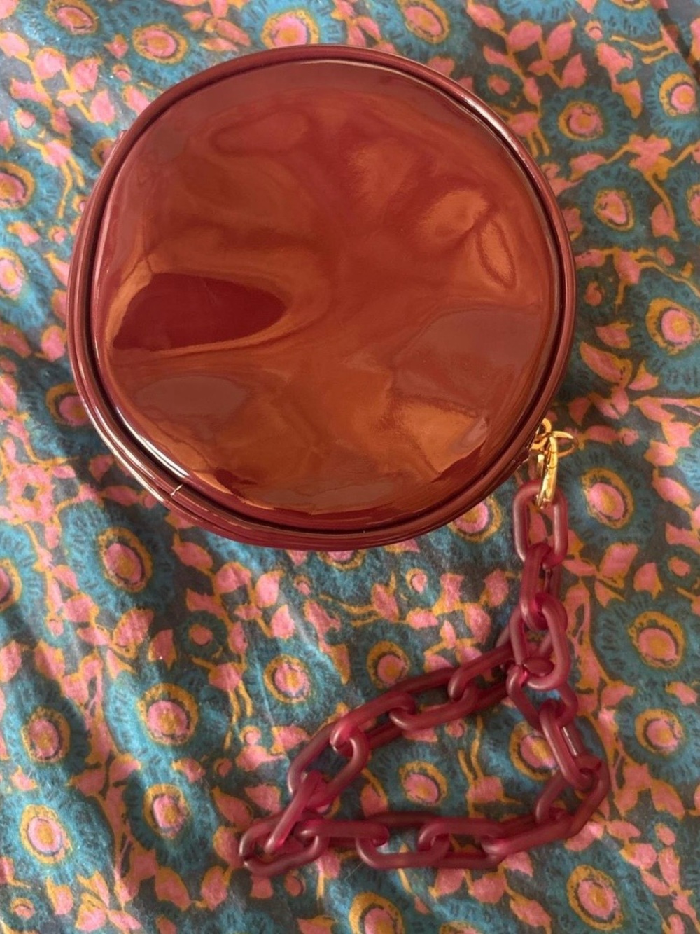 Marc Jacobs Perfect Circle Wristlet in Burgundy - Picture 3 of 4